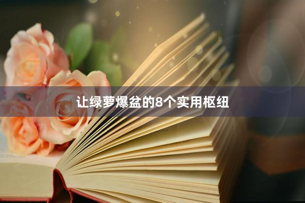 让绿萝爆盆的8个实用枢纽